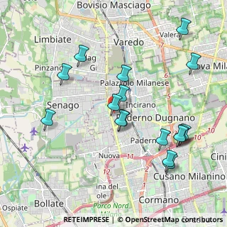 Mappa Via Comasina, 20037 Paderno Dugnano MI, Italia (2.09)