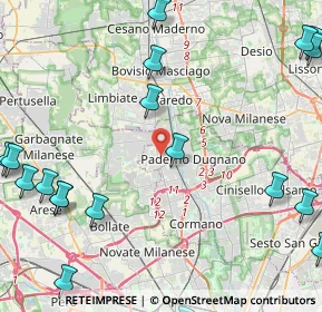 Mappa Via Tagliamento, 20037 Paderno Dugnano MI, Italia (6.508)