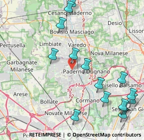 Mappa Via Comasina, 20037 Paderno Dugnano MI, Italia (5.15533)