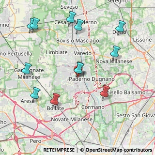 Mappa Via Comasina, 20037 Paderno Dugnano MI, Italia (4.61167)
