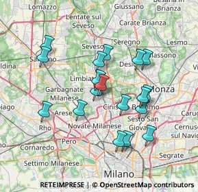 Mappa Via Tagliamento, 20037 Paderno Dugnano MI, Italia (6.46056)