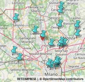 Mappa Via Tagliamento, 20037 Paderno Dugnano MI, Italia (9.2505)