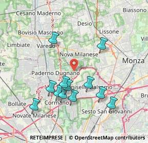 Mappa Via Baraggiole, 20037 Paderno Dugnano MI, Italia (3.76583)