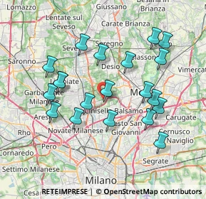 Mappa Via Baraggiole, 20037 Paderno Dugnano MI, Italia (7.2875)