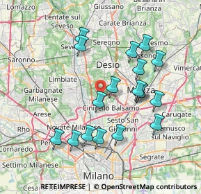 Mappa Via Baraggiole, 20037 Paderno Dugnano MI, Italia (7.24611)