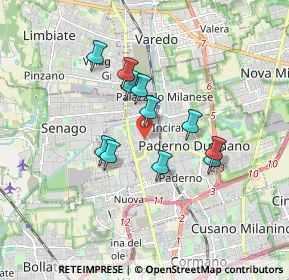 Mappa Via Pasubio, 20037 Paderno Dugnano MI, Italia (1.37818)