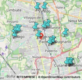 Mappa Via Pasubio, 20037 Paderno Dugnano MI, Italia (2.13889)