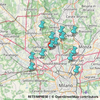 Mappa Via Vincenzo Monti, 20030 Senago MI, Italia (6.29769)