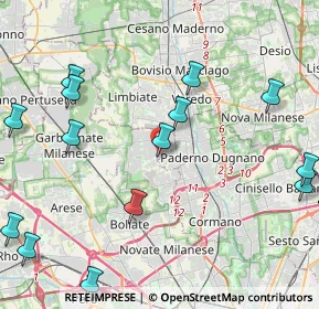 Mappa Via Fratelli Rosselli, 20030 Senago MI, Italia (6.299)