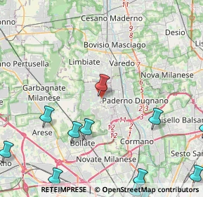 Mappa Via Fratelli Rosselli, 20030 Senago MI, Italia (6.77929)