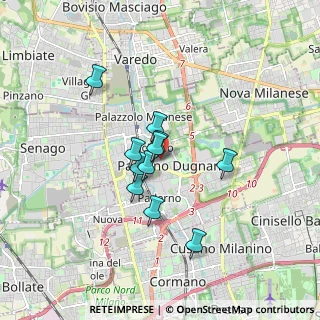 Mappa Via Palanzone, 20037 Paderno Dugnano MI, Italia (1.25273)