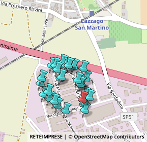 Mappa Via Leonardo Da Vinci, 25046 Cazzago San Martino BS, Italia (0.16897)