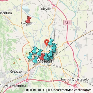 Mappa Via Odorico da Pordenone, 36100 Vicenza VI, Italia (2.90923)
