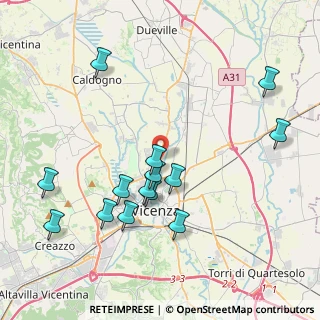 Mappa Via Odorico da Pordenone, 36100 Vicenza VI, Italia (4.22357)