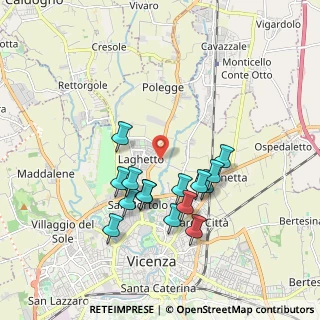 Mappa Via Odorico da Pordenone, 36100 Vicenza VI, Italia (1.69)