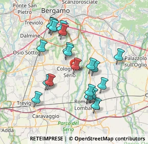 Mappa Via Oriana Fallaci, 24055 Cologno Al Serio BG, Italia (6.8335)