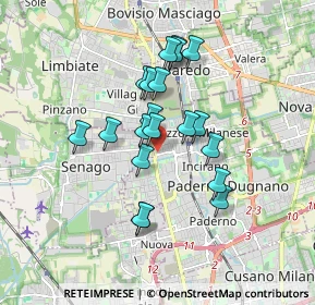 Mappa Via Giuseppe Verdi, 20037 Paderno Dugnano MI, Italia (1.419)