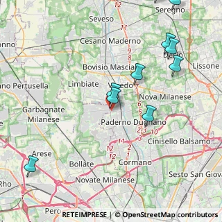 Mappa Via Giuseppe Verdi, 20037 Paderno Dugnano MI, Italia (5.30909)