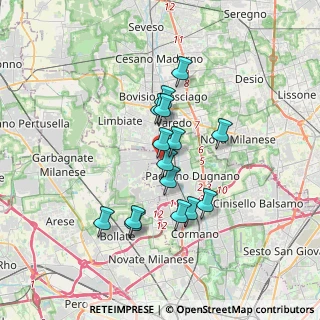 Mappa Via Giuseppe Verdi, 20037 Paderno Dugnano MI, Italia (2.844)