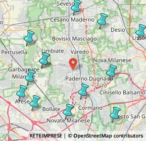 Mappa Via Giuseppe Verdi, 20037 Paderno Dugnano MI, Italia (5.56)