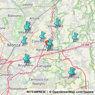 Mappa Via Giuseppe Mazzini, 20864 Agrate Brianza MB, Italia (4.0725)