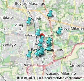 Mappa Via Grossi Tommaso, 20037 Paderno Dugnano MI, Italia (1.32857)