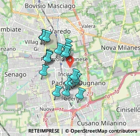 Mappa Via Grossi Tommaso, 20037 Paderno Dugnano MI, Italia (1.3275)