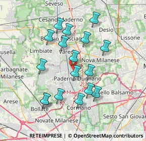 Mappa Via Grossi Tommaso, 20037 Paderno Dugnano MI, Italia (3.41294)