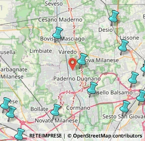 Mappa Via Grossi Tommaso, 20037 Paderno Dugnano MI, Italia (6.41786)