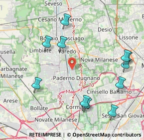 Mappa Via Grossi Tommaso, 20037 Paderno Dugnano MI, Italia (4.84182)