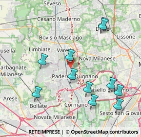 Mappa Via Grossi Tommaso, 20037 Paderno Dugnano MI, Italia (4.34273)
