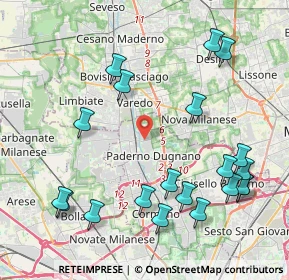 Mappa Via Grossi Tommaso, 20037 Paderno Dugnano MI, Italia (4.8585)