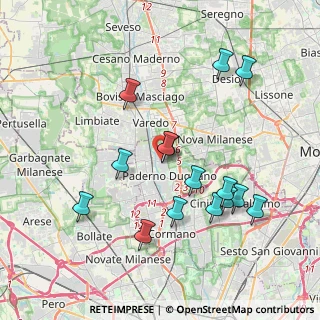 Mappa Via Grossi Tommaso, 20037 Paderno Dugnano MI, Italia (3.87333)