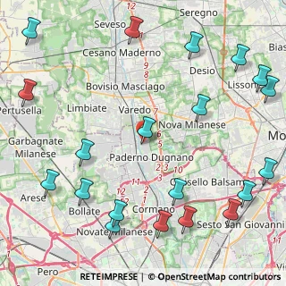 Mappa Via Grossi Tommaso, 20037 Paderno Dugnano MI, Italia (5.962)