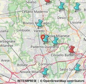 Mappa Viale Europa, 20037 Paderno Dugnano MI, Italia (6.02167)