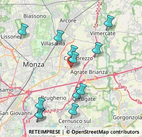 Mappa STRADA PROVINCIALE MONZA-MELZO, 20863 Concorezzo MB, Italia (4.285)