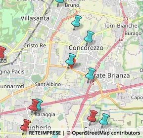 Mappa STRADA PROVINCIALE MONZA-MELZO, 20863 Concorezzo MB, Italia (2.87083)