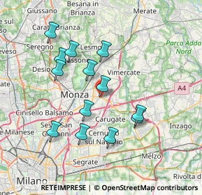 Mappa STRADA PROVINCIALE MONZA-MELZO, 20863 Concorezzo MB, Italia (6.78462)