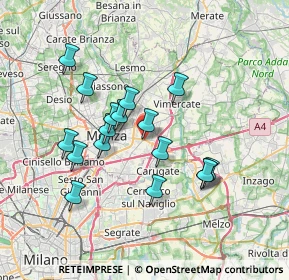 Mappa STRADA PROVINCIALE MONZA-MELZO, 20863 Concorezzo MB, Italia (6.33529)