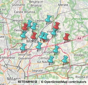 Mappa STRADA PROVINCIALE MONZA-MELZO, 20863 Concorezzo MB, Italia (5.88188)