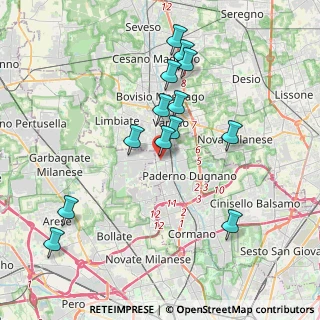 Mappa Via Magenta, 20037 Paderno Dugnano MI, Italia (3.73692)