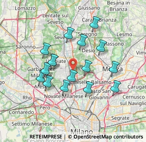 Mappa Via Don Giovanni Minzoni, 20037 Paderno Dugnano MI, Italia (6.25125)