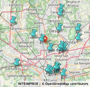 Mappa Via Don Giovanni Minzoni, 20037 Paderno Dugnano MI, Italia (9.1075)