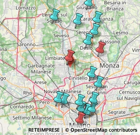 Mappa Via Colonnello Fisogni, 20037 Paderno Dugnano MI, Italia (8.751)
