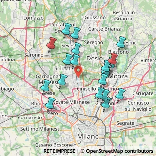Mappa Via Tommaso Grossi, 20093 Paderno Dugnano MI, Italia (7.026)