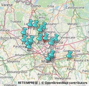 Mappa Via Tommaso Grossi, 20093 Paderno Dugnano MI, Italia (10.93059)