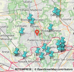 Mappa Via Tommaso Grossi, 20037 Paderno Dugnano MI, Italia (4.8765)