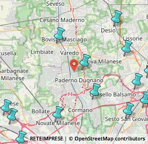 Mappa Via Tommaso Grossi, 20037 Paderno Dugnano MI, Italia (6.44357)