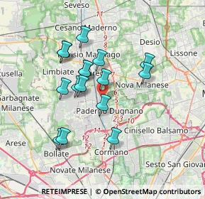 Mappa Via Tommaso Grossi, 20037 Paderno Dugnano MI, Italia (3.0325)