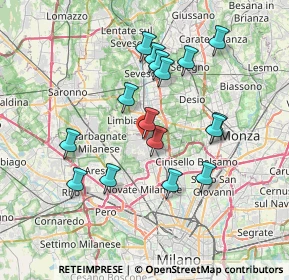Mappa Via Achille Grandi, 20030 Senago MI, Italia (6.75125)